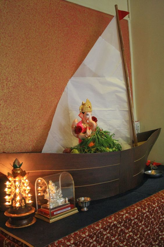  Ganesha Sailing in the ship