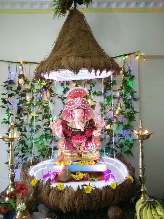 Ganesha in the middle of the coconut