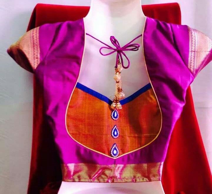 blouse patch work design 2018