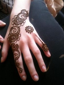 20.Simple dots back henna design0