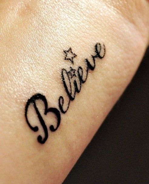 11.Believe Wrist Tattoo