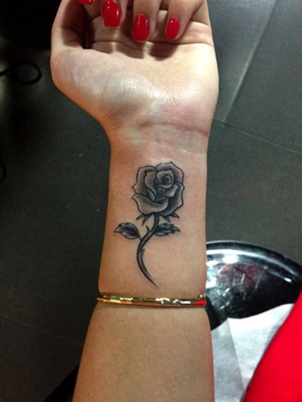 39.Beautiful Rose Tattoo