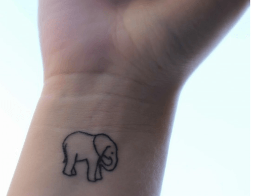 41.Small Elephant Tattoo