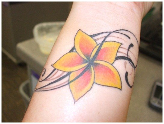 42.Colorful Flower Tattoo