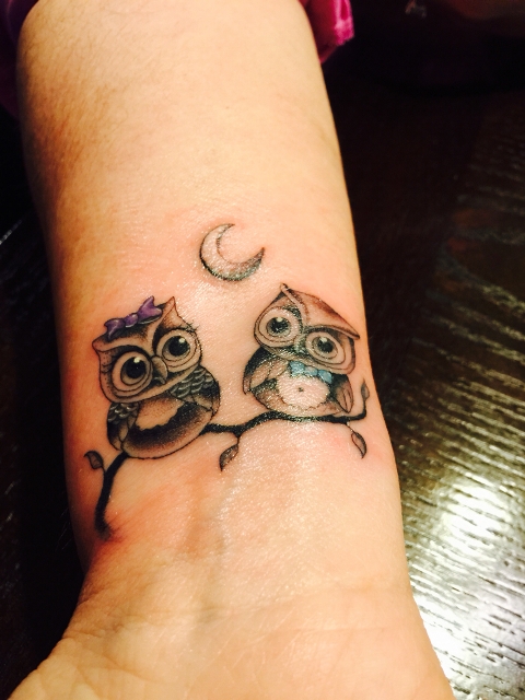 46.Two Owl tattoo