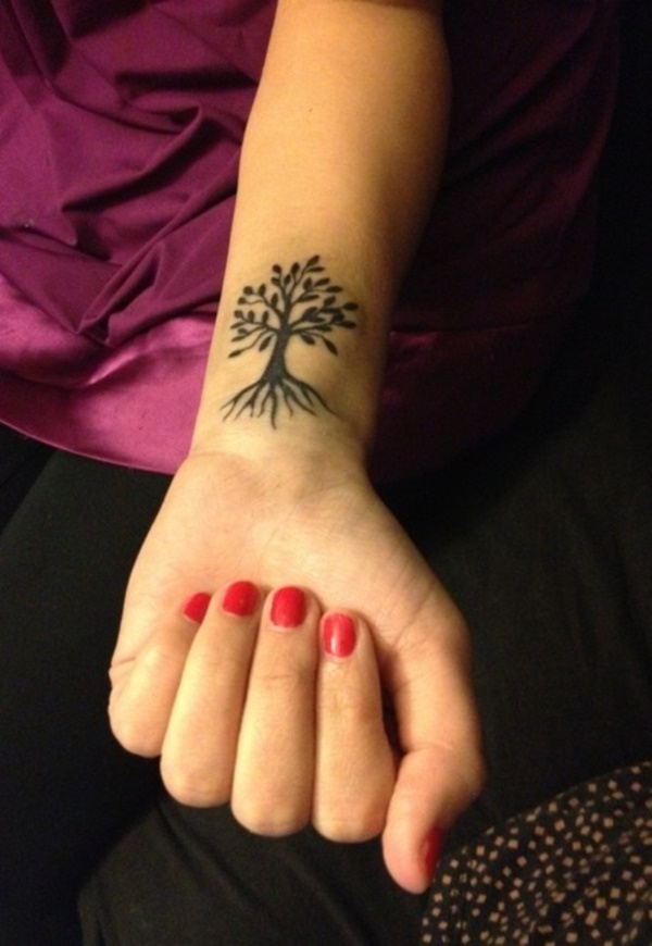 66.Cute Tree Tattoo