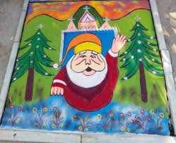 Cute Santa Rangoli