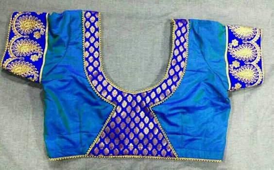 29.Blue with Royal Blue Blouse