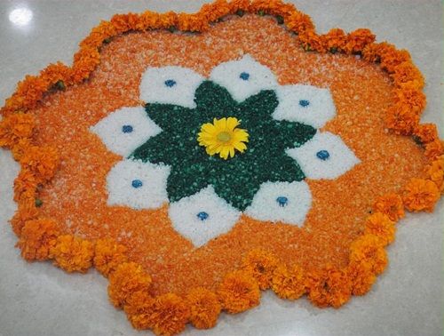 12.Flower Independence day Rangoli 