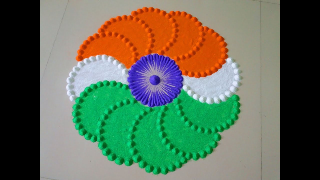 1.Independence day special Rangoli