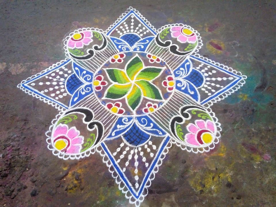 18.Margazhi Rangoli design #18