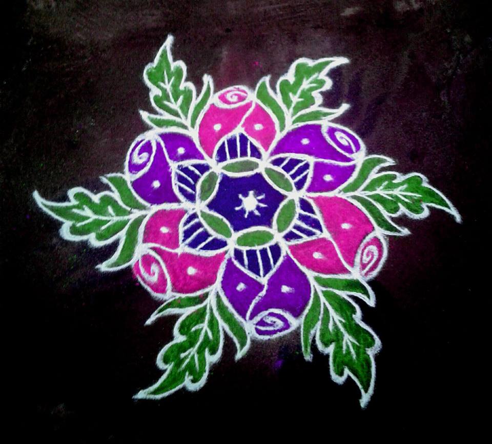 21.Margazhi Rangoli design #22