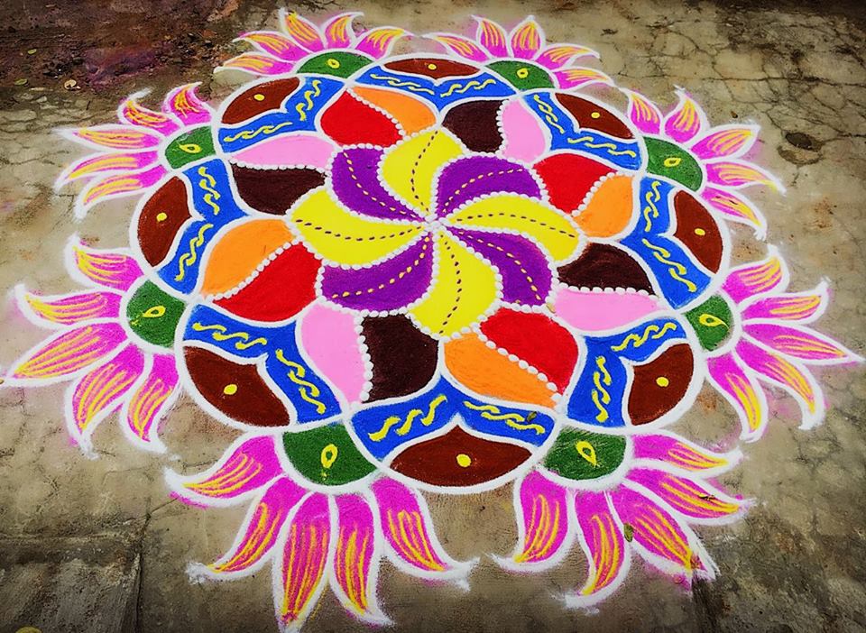 40.Margazhi Rangoli design #40