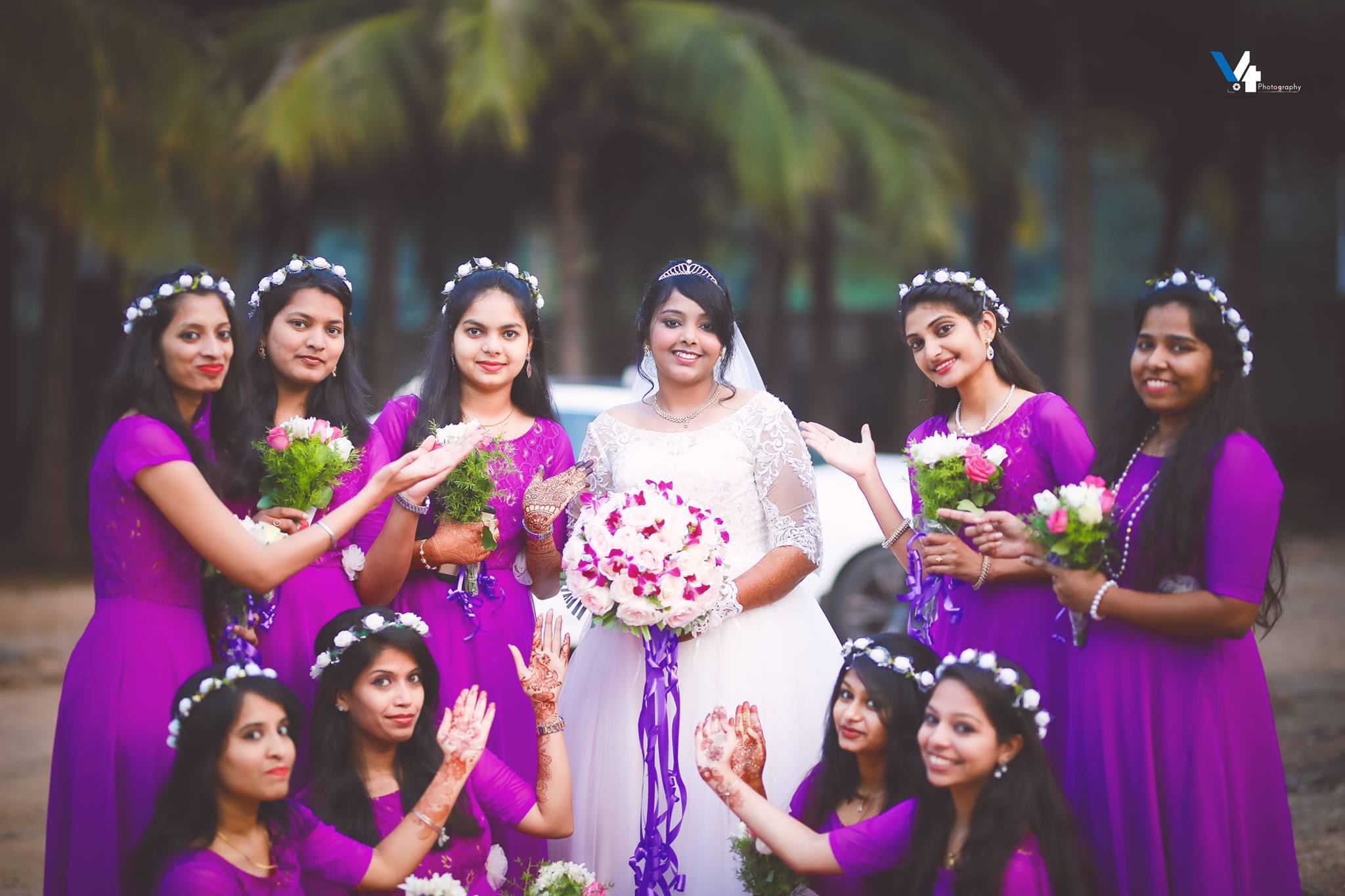 Bridesmaid in violet 