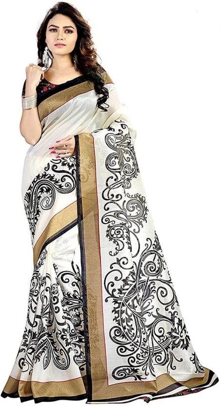  Printed Rajshahi Art Silk Saree  