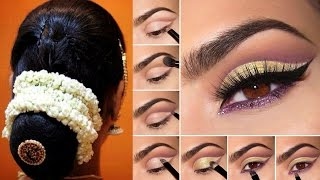 Indian Bridal Makeup Hairstyle & Saree Draping Step By Step