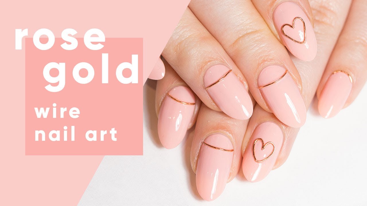 How To: Rose Gold Wire Nail Art