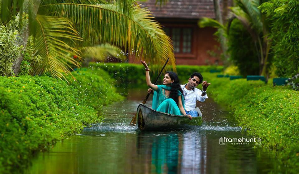 Boat ride in water stream