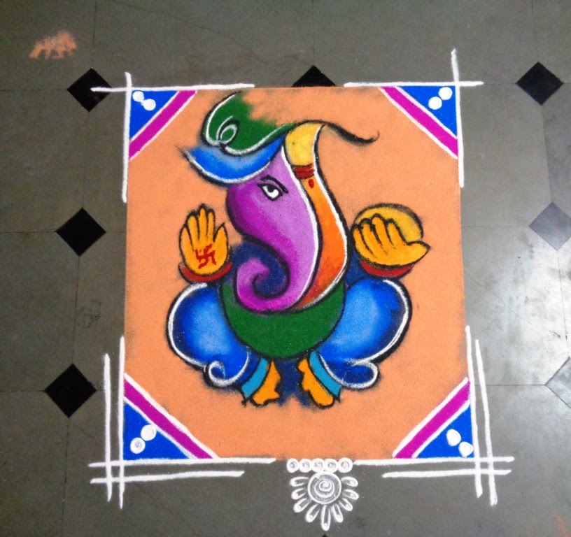 Special colorful rangoli 