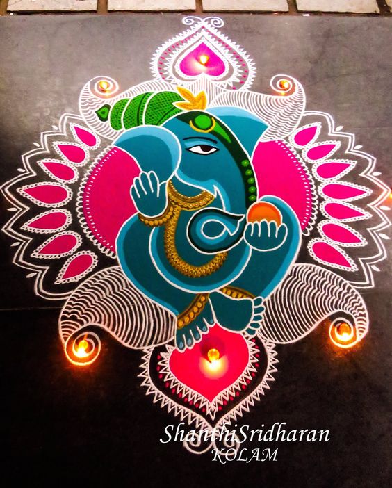 Blue Ganesha with Jewels