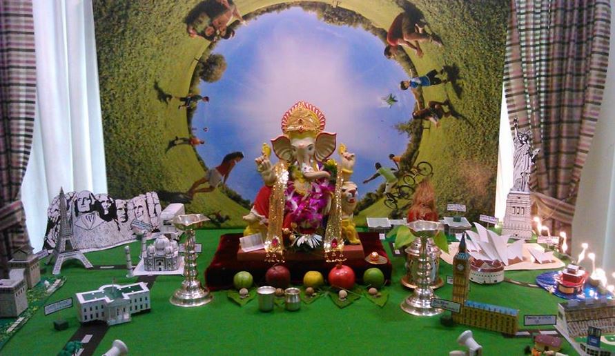 Ganesha Decorated with US theme