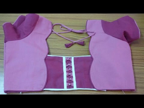 28. Violet Blouse with Dark Violet patch work