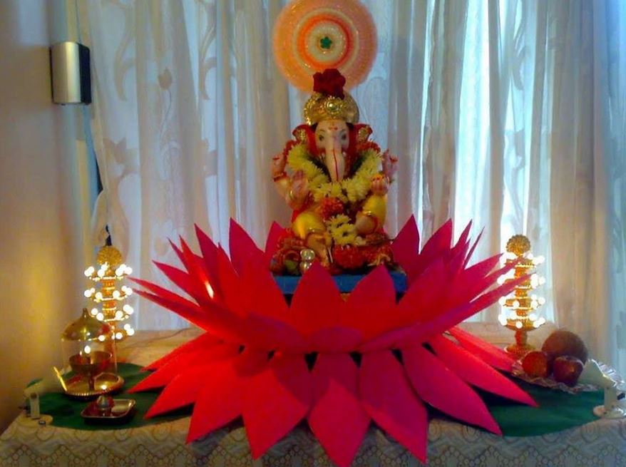 Ganesha in pink Lotus