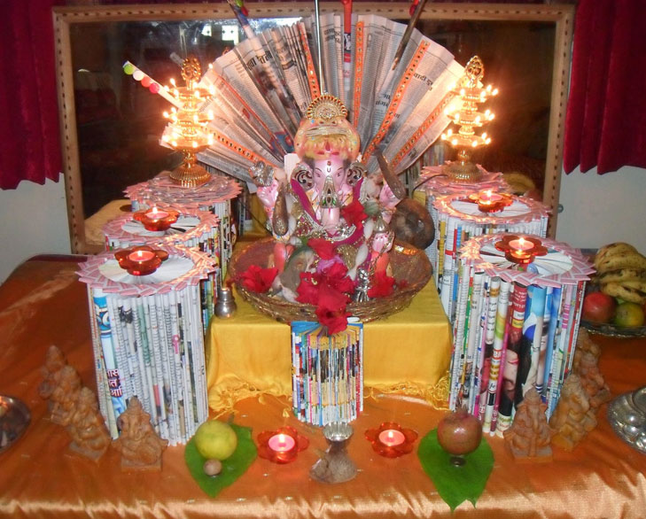 Eco friendly ganesha decoration