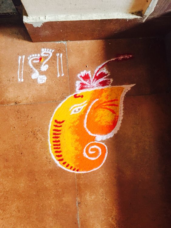 Dark and Light Yellow Ganesha