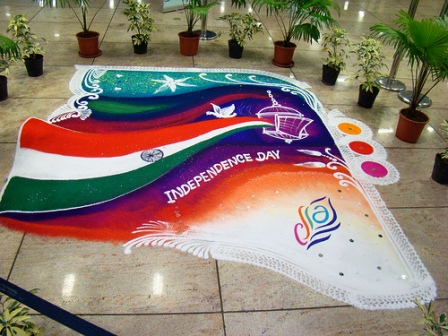 Independence day rangoli8