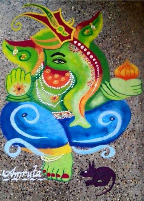 Rajaganapathy rangoli design