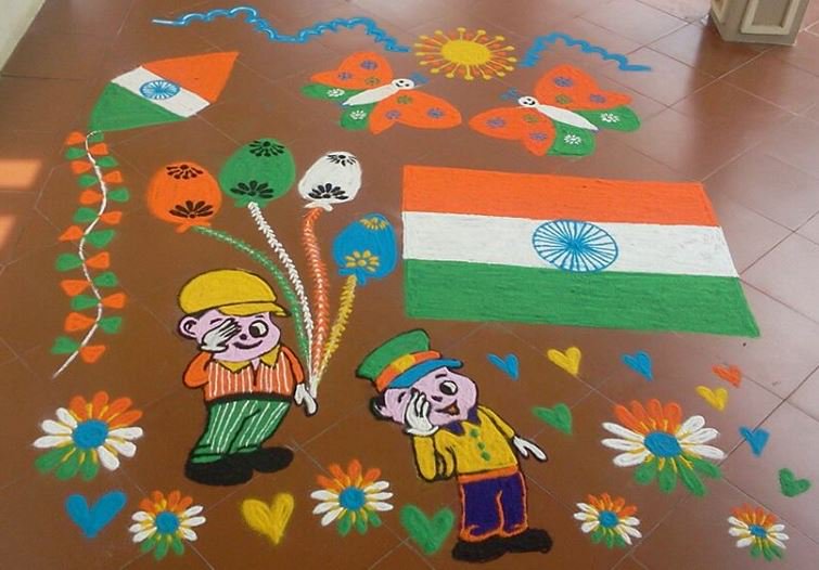 Independence day rangoli9