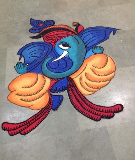 Ganapathy rangoli design