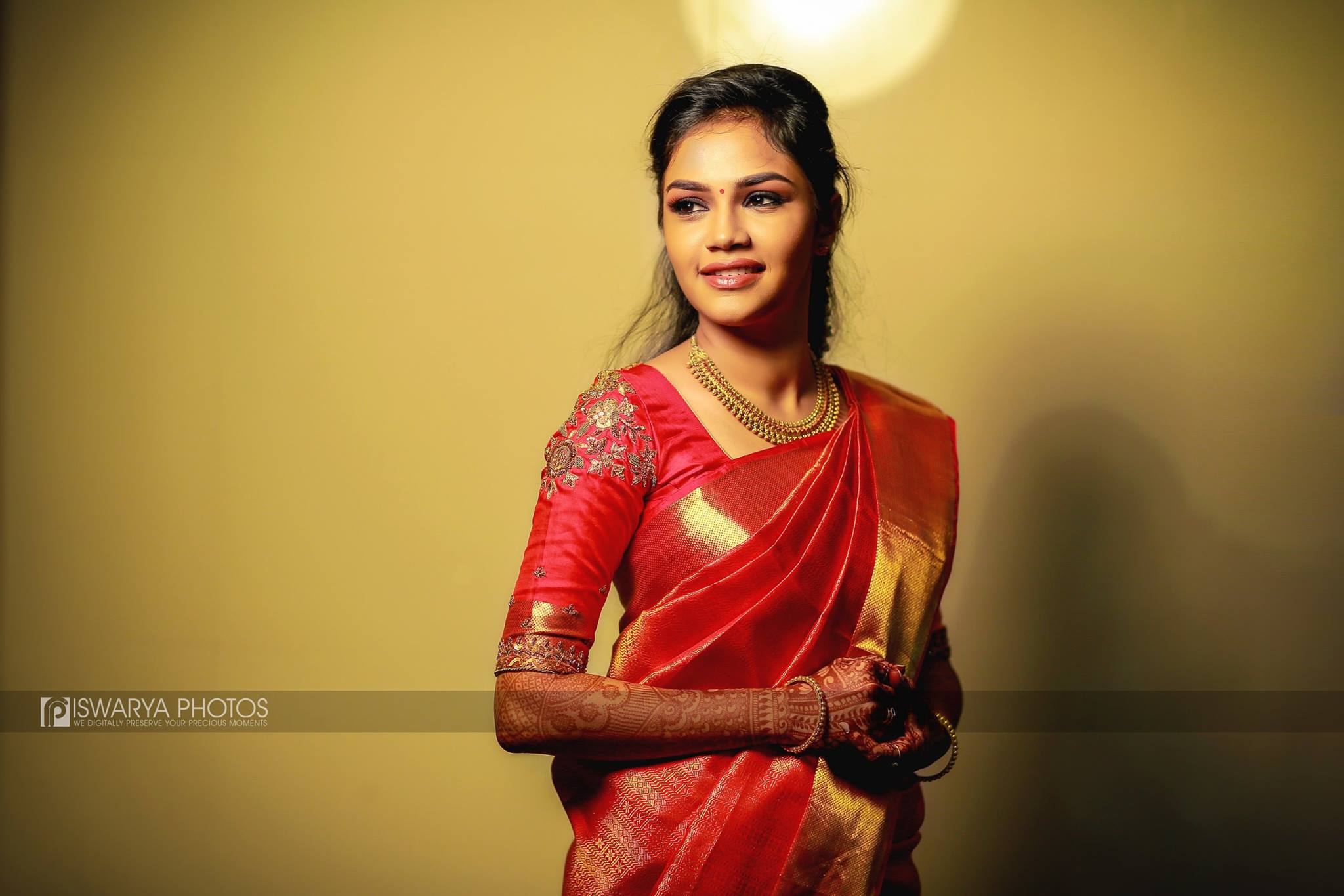 Simple Red Silk Saree