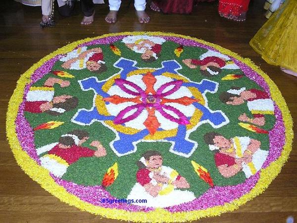 16. Kerala Tradition Poo kolam