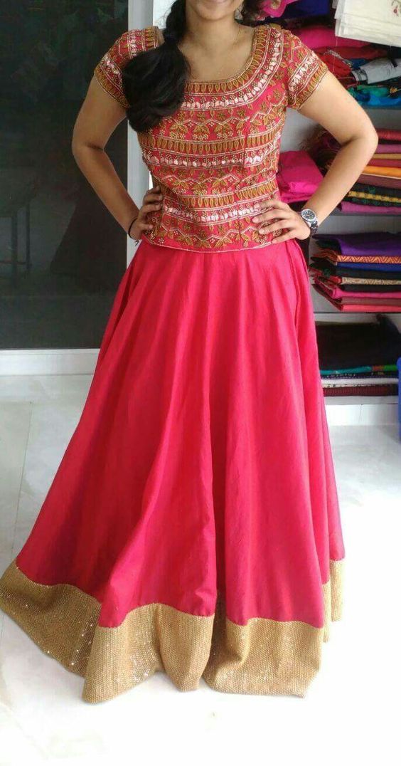 18.Embroidery Lehnga blouse