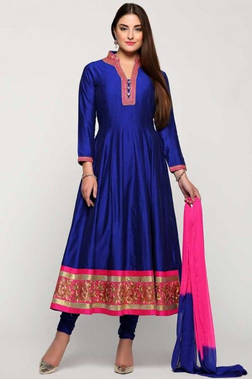 2.Royal Blue Anarkali Chudi