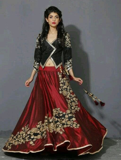 21.Black Shirt type Lehnga Blouse