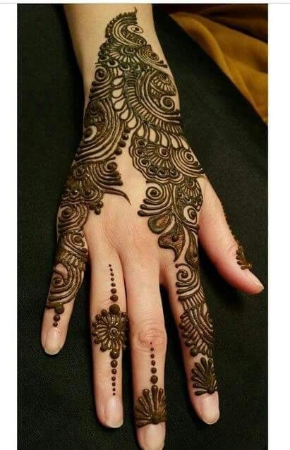 24.Authentic Arabic back henna design 