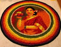 39. Lady with fruit basket poo kolam