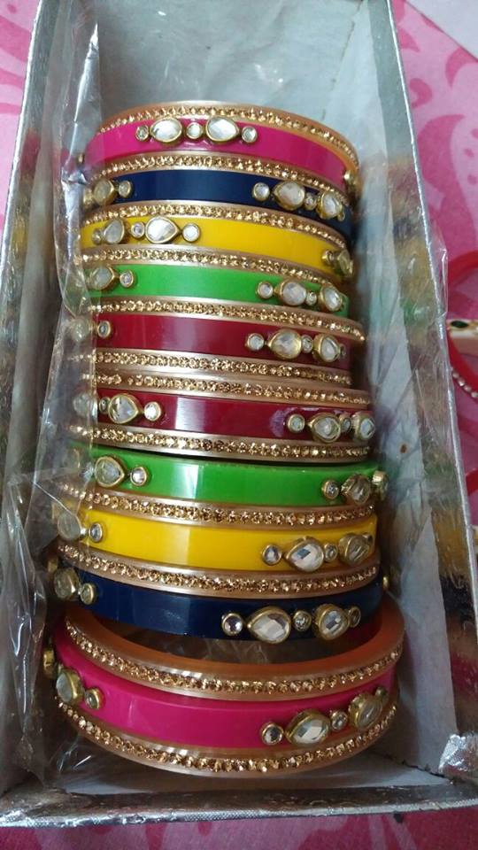 9.Colorful Kundan Bangle