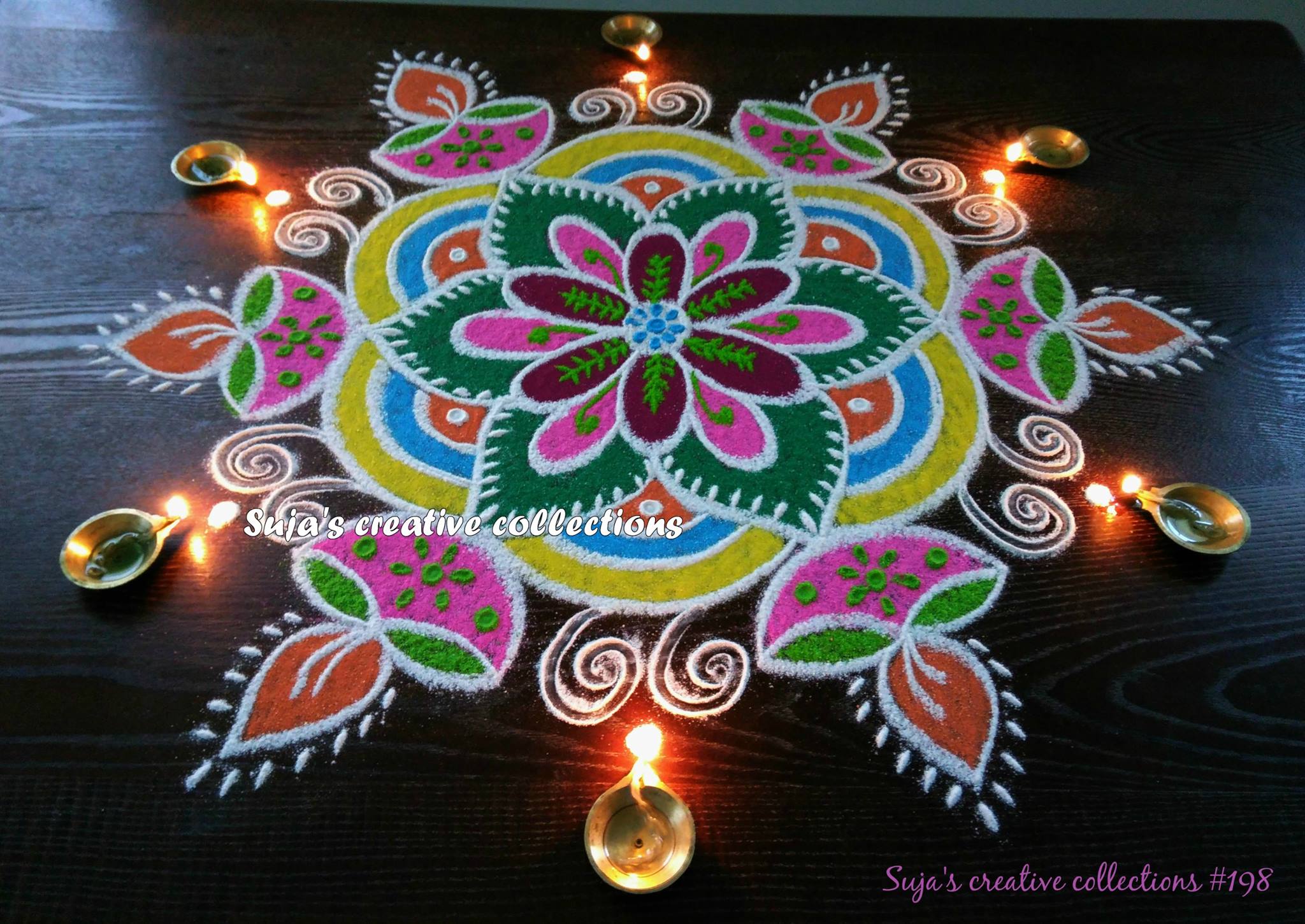 15.Diya Rangoli