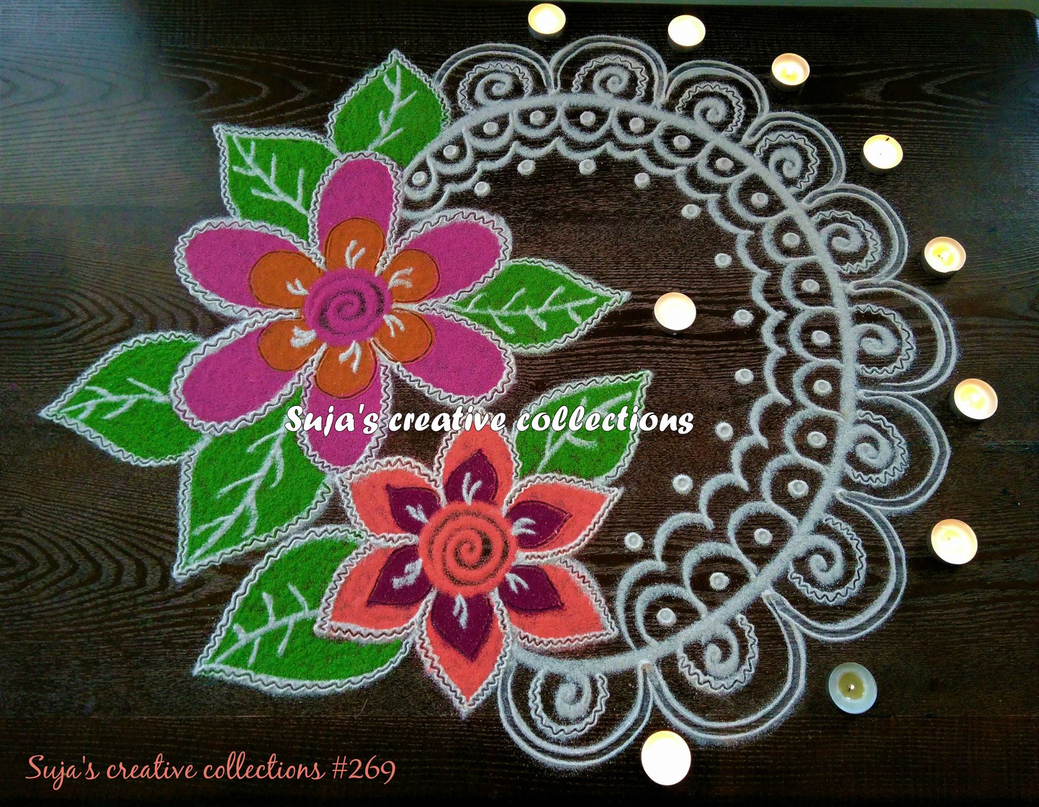 20.Flowers and Leaves Rangoli