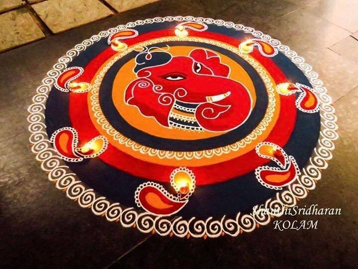 24.Jai Ganesh Rangoli