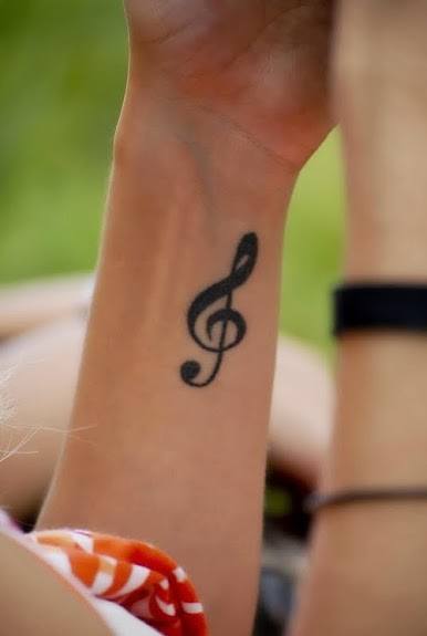 Black Music Note Forearm Tattoo Ideas for Women - Small Treble Clef Designs  Arm Tat - ideas de tatu… | Tattoos for women small, Trendy tattoos, Music  tattoo designs