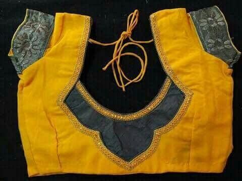 24.Yellow with ash Work Blouse 