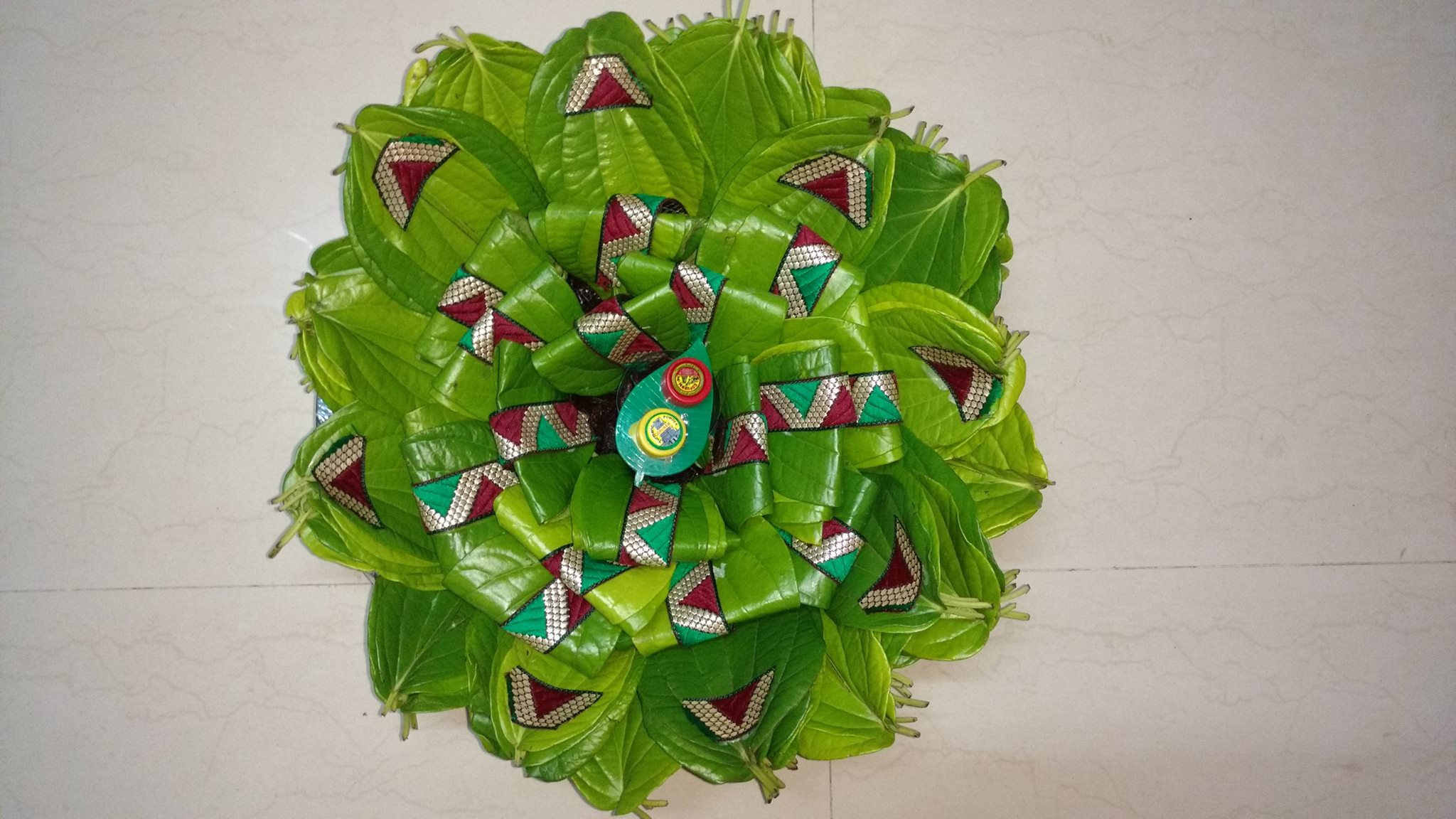 20.Betel Leaves with lace work decoration