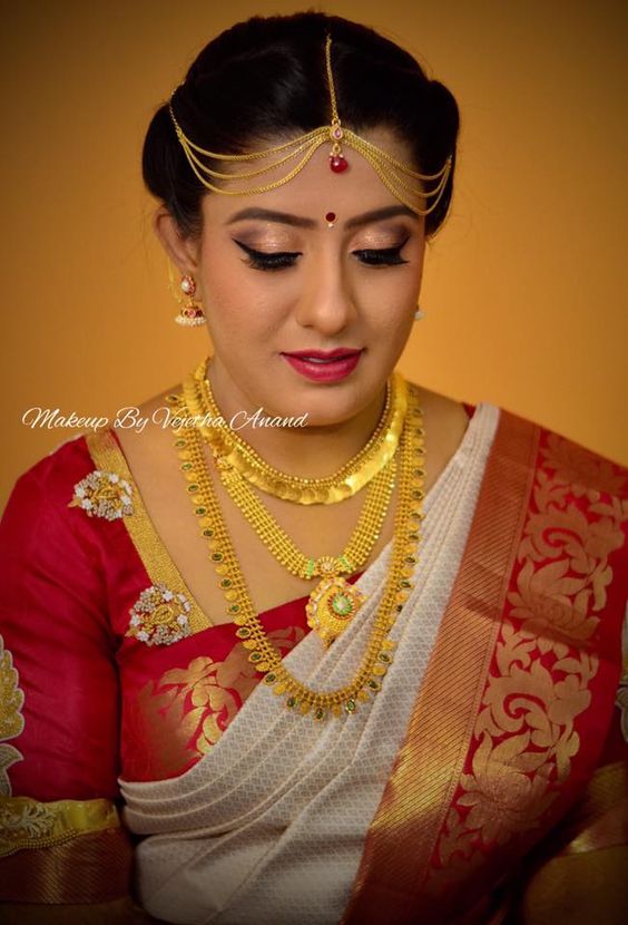 11.Golden Red silksaree 