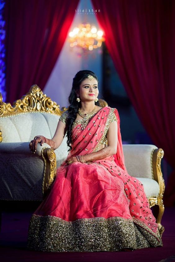 11.Glittering Border Pink Lehnga 