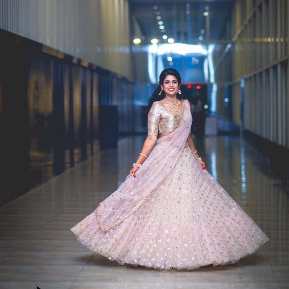 27.Silver work in Pink Bridal Lehnga 